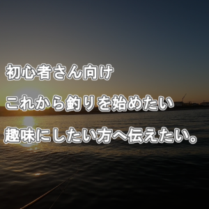 【初心者さん向け】釣りを始めたい、趣味にしたい方へ